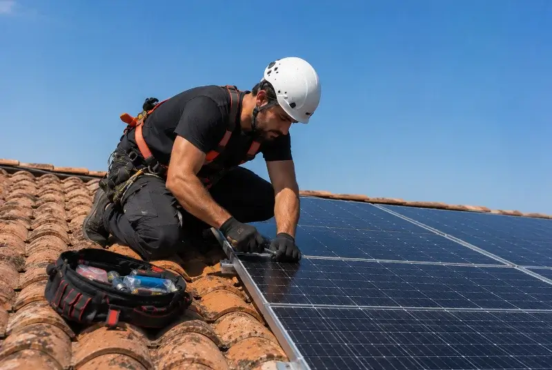 Maintenance et monitoring de panneaux solaires à Saint-Jean-de-Bournay